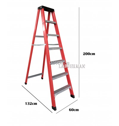 7 STEP FIBERGLASS SINGLE SIDED LADDER