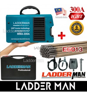 LADDERMAN MMA-300A/LT MINI INVERTER WELDING MACHINE ARC WELDING WITH E6013 WELDING ROD ELECTRODES