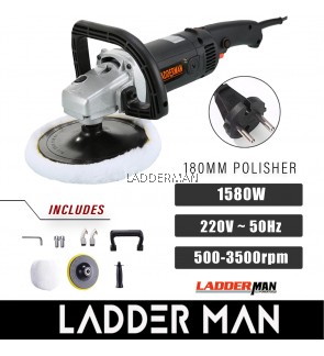 LDM-9667-BLACK LADDERMAN 1580W 180MM POLISHER POLISHING ELECTRIC POLISHING BUFFER MACHINE FLOOR POLISHER SANDER 200V